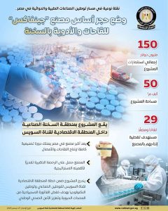 وضع حجر الأساس لمصنع «جينفاكس» لإنتاج اللقاحات والأدوية بالمنطقة الاقتصادية لقناة السويس