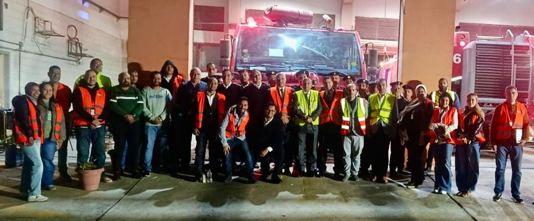 تجربة طوارئ ليلية لقياس سرعة الاستجابة بمطار القاهرة الدولي