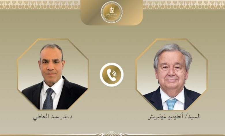 وزير الخارجية المصري يناقش الاستقرار الإقليمي مع الأمين العام للأمم المتحدة