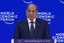 السيسي من دافوس: السلام العادل في فلسطين شرط استقرار الشرق الأوسط