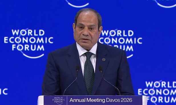 السيسي من دافوس: السلام العادل في فلسطين شرط استقرار الشرق الأوسط