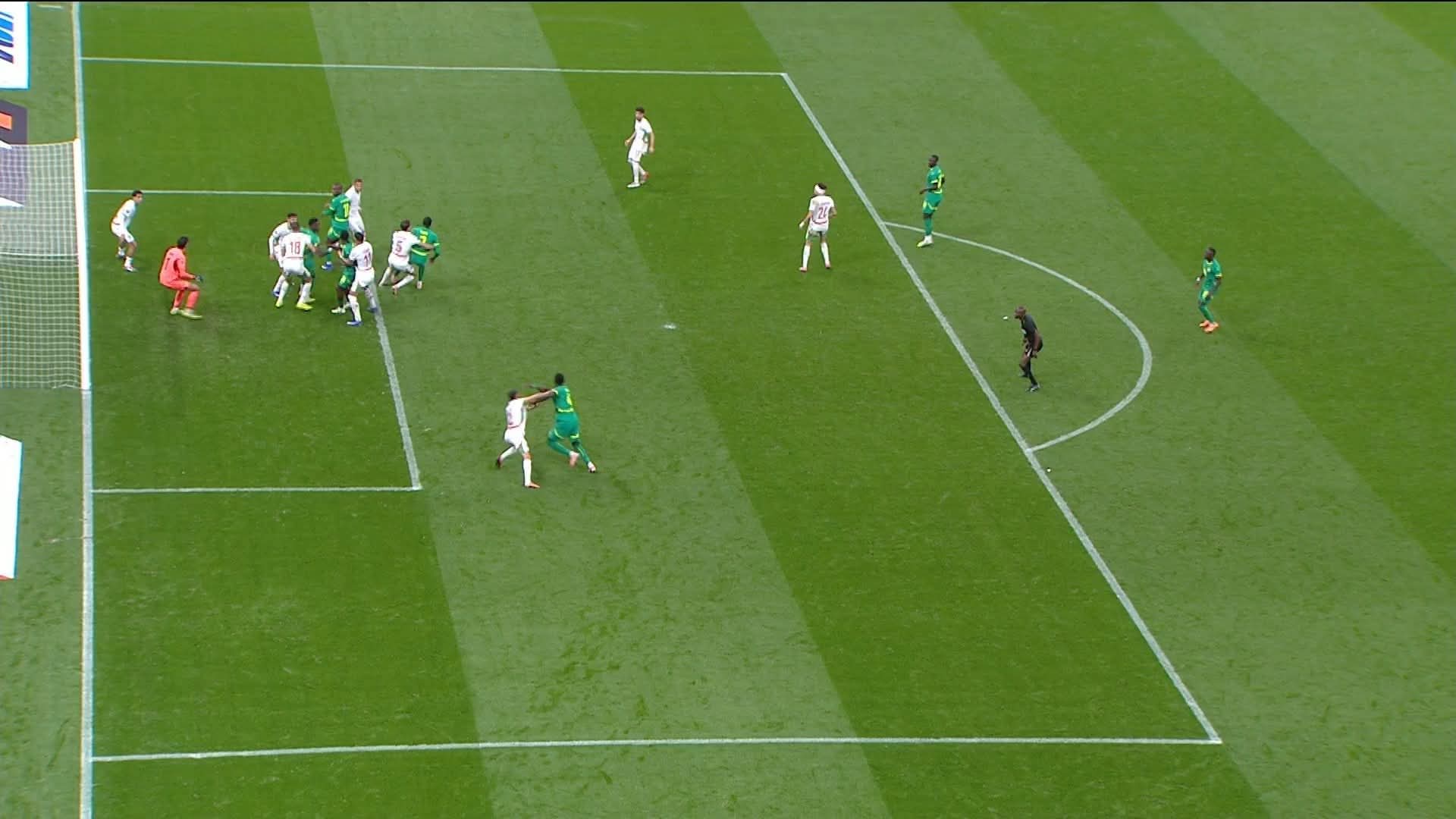 المغرب و السنغال..نهاية المباراة بالتعادل والوصول إلي الأشواط الاضافية