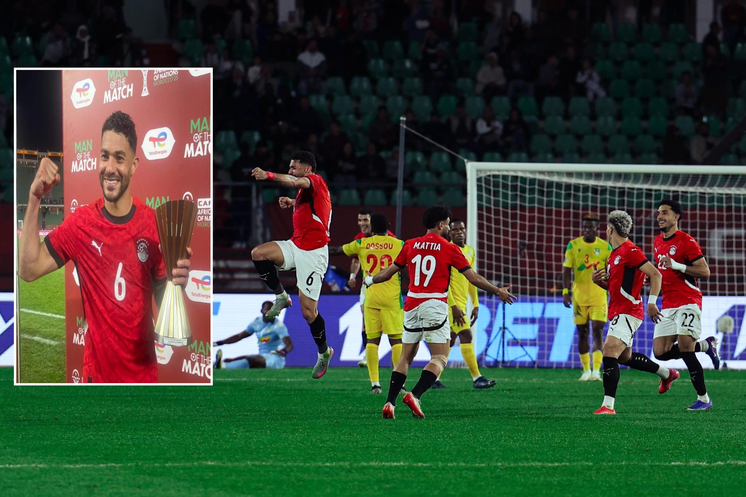 ياسر إبراهيم يفوز بجائزة رجل المباراة أمام بنين