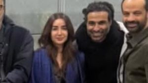 أحمد فهمي وهنا الزاهد يتصدران التريند بعد عودتهما من حفل joy awards