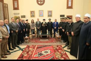 محافظ الجيزة يزور مقر مطرانية شمال الجيزة للتهنئة بعيد الميلاد المجيد