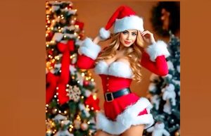 دوللي شاهين تتألق في جلسة تصوير خاصة في احتفالات الكريسماس