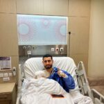 باهر المحمدي لاعب المصري عقب إجرائه عملية جراحية