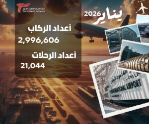 مع بداية العام الجديد.. استمرار نمو حركة الركاب في مطار القاهرة