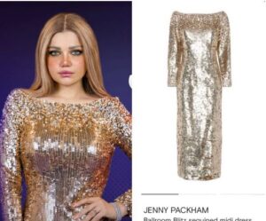 يقترب سعره من 400 ألف جنيه.. ياسمين الخطيب بفستان سواريه ببوستر برنامجها ورا الشمس