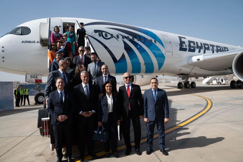 مصر للطيران تحتفل بأولى طائرات “A350-900” ضمن أكبر خطة تحديث لأسطولها