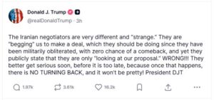 ترامب: وقت إيران ينفذ.. وطهران ترسل ردها الرسمي على الخطة الأمريكية