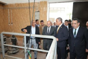 محافظ الجيزة يتفقد مشروع محطة مياه الشرب بالشوبك الغربي فى البدرشين 