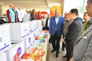 حملة “كل يوم أحلى يوم” تسلم 4 آلاف كرتونة مواد غذائية من المصرية للاتصالات بأسيوط