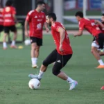 لاعبي الاهلي من التدريبات