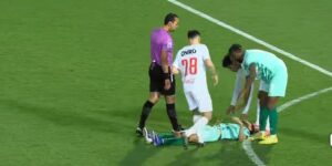 لاعب بيراميدز ينتقل إلي المستشفي بعد إصابته