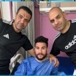 عبدالرحيم عموري لاعب غزل المحلة أثناء خضوعه للفحوصات الطبية