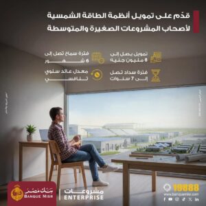 بنك مصر يطلق تمويل الطاقة الشمسية للمشروعات الصغيرة