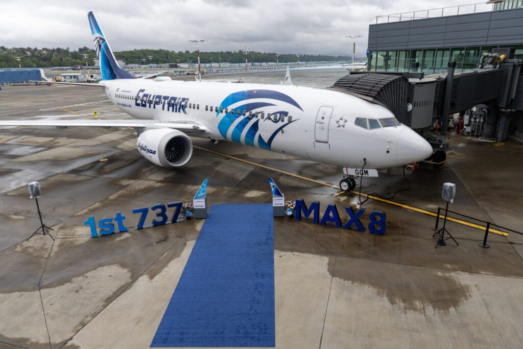 بوينج ومصر للطيران يعلنان عن تسليم  أولى صفقة طائرات(B737-8Max)