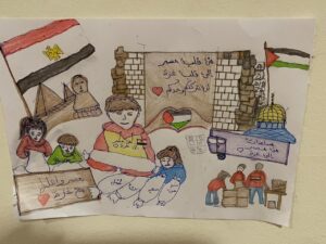 داليا الحزاوي تشيد بمعرض رسومات الأطفال اللاجئين الفلسطينيين