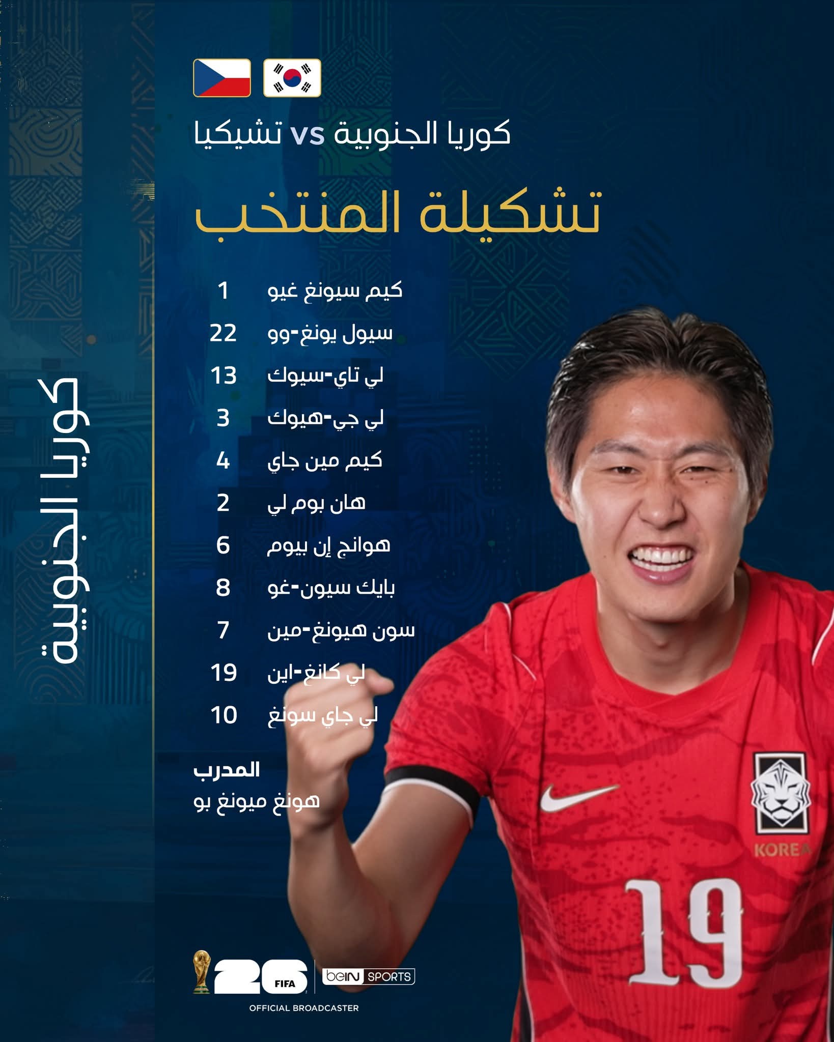 تشكيل منتخب كوريا الجنوبية