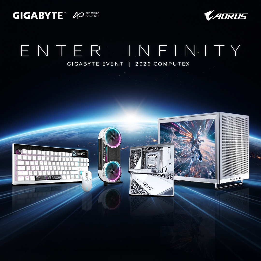 شركة GIGABYTE تكشف عن منظومة متكاملة من المنتجات الجديدة تحت شعار “ENTER INFINITY” خلال COMPUTEX 2026