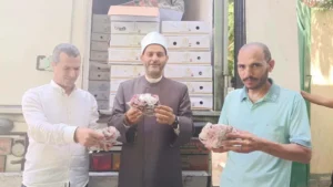 مديرية أوقاف المنيا تتسلم 4 أطنان من لحوم الأوقاف لتوزيعها على الأسر الأولى بالرعاية
