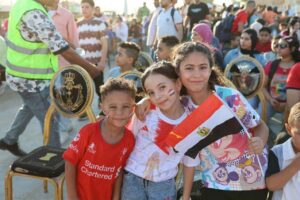 “المتحف الأتوني” يتحول إلى مدرج جماهيري.. المنيا تستعد لمؤازرة الفراعنة أمام الأرجنتين