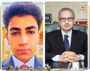 محافظ بني سويف يهنئ هاتفيًا  “مروان محمد حداد” الرابع على الجمهورية بالثانوية العامة 