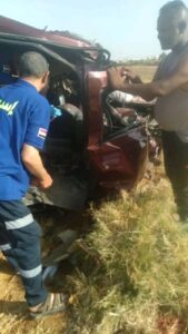 وفاه شخصين وإصابة 2 أخرين إثر انقلاب سيارة بطريق بني عدى الصحراوي فى أسيوط