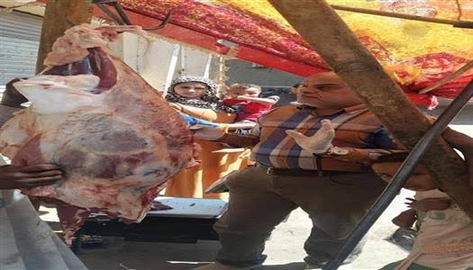 ضبط لحوم وأسماك وألبان وأغذية فاسدة وإحباط محاولات للاتجار بالمواد المدعمة بالمنيا