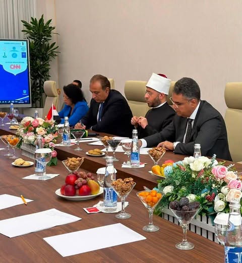 مستشار الرئيس للشئون الدينية والمفتي ورئيس اللجنة الدينية يستقبلون وزير الأوقاف في أوزبكستان