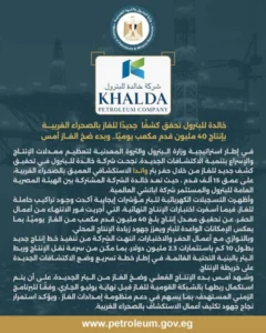 مصر تنجح في تحقيق كشف جديدًا للغاز بالصحراء الغربية بإنتاج 40 مليون قدم مكعب يوميًا
